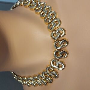 Chunky Double Link Chain Goldtone Vintage Necklace